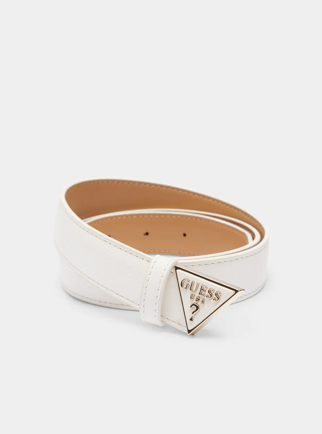 White Triangle Logo Belt