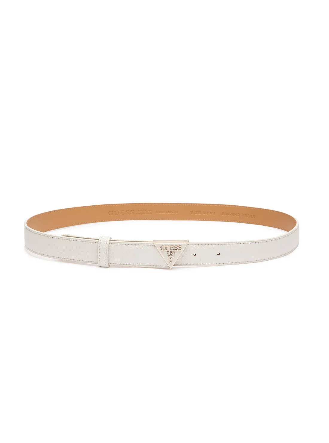 White Triangle Logo Belt