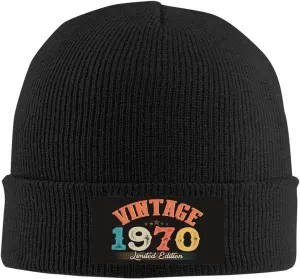 Winter Hat for Men 53th Birthday Gifts Fishermen Beanies for Men's Skull Skullies & Beanie for Unisex Fun Vintage 1970 Cap