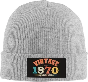 Winter Hat for Men 53th Birthday Gifts Fishermen Beanies for Men's Skull Skullies & Beanie for Unisex Fun Vintage 1970 Cap