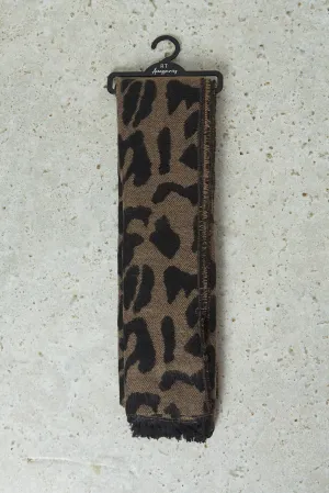 Women Brown Knitted Scarf