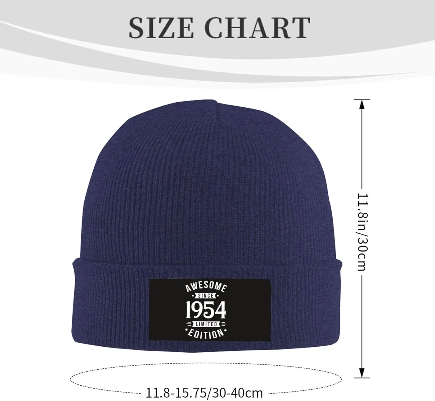 Women Winter Hat 69th Birthday Gifts Knit Winter Running Caps Mens Knit Beanie Hat for Adults Novelty Vintage 1954 Beanie
