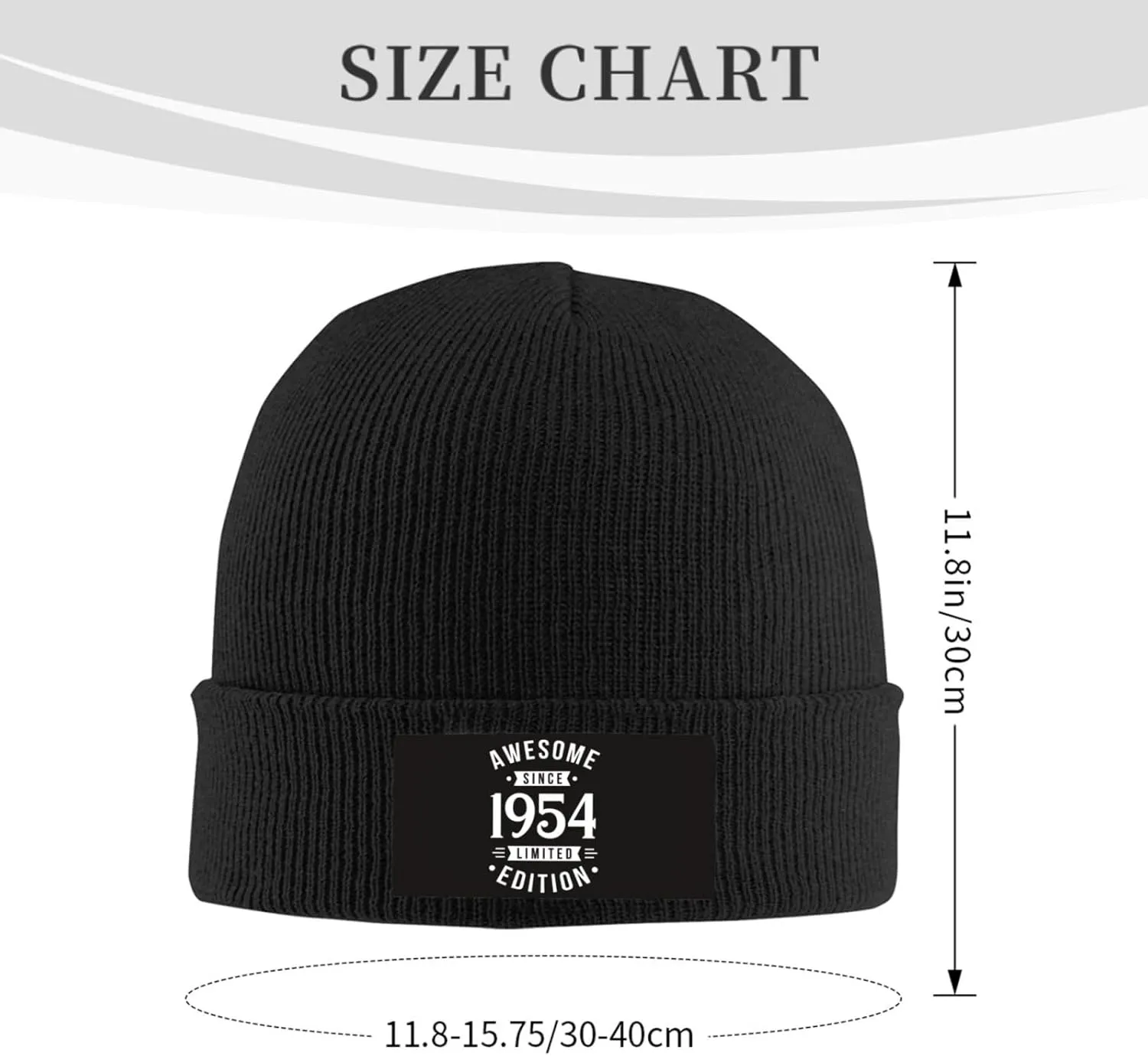 Women Winter Hat 69th Birthday Gifts Knit Winter Running Caps Mens Knit Beanie Hat for Adults Novelty Vintage 1954 Beanie
