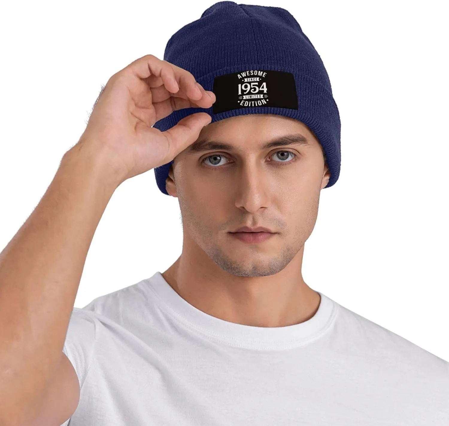 Women Winter Hat 69th Birthday Gifts Knit Winter Running Caps Mens Knit Beanie Hat for Adults Novelty Vintage 1954 Beanie