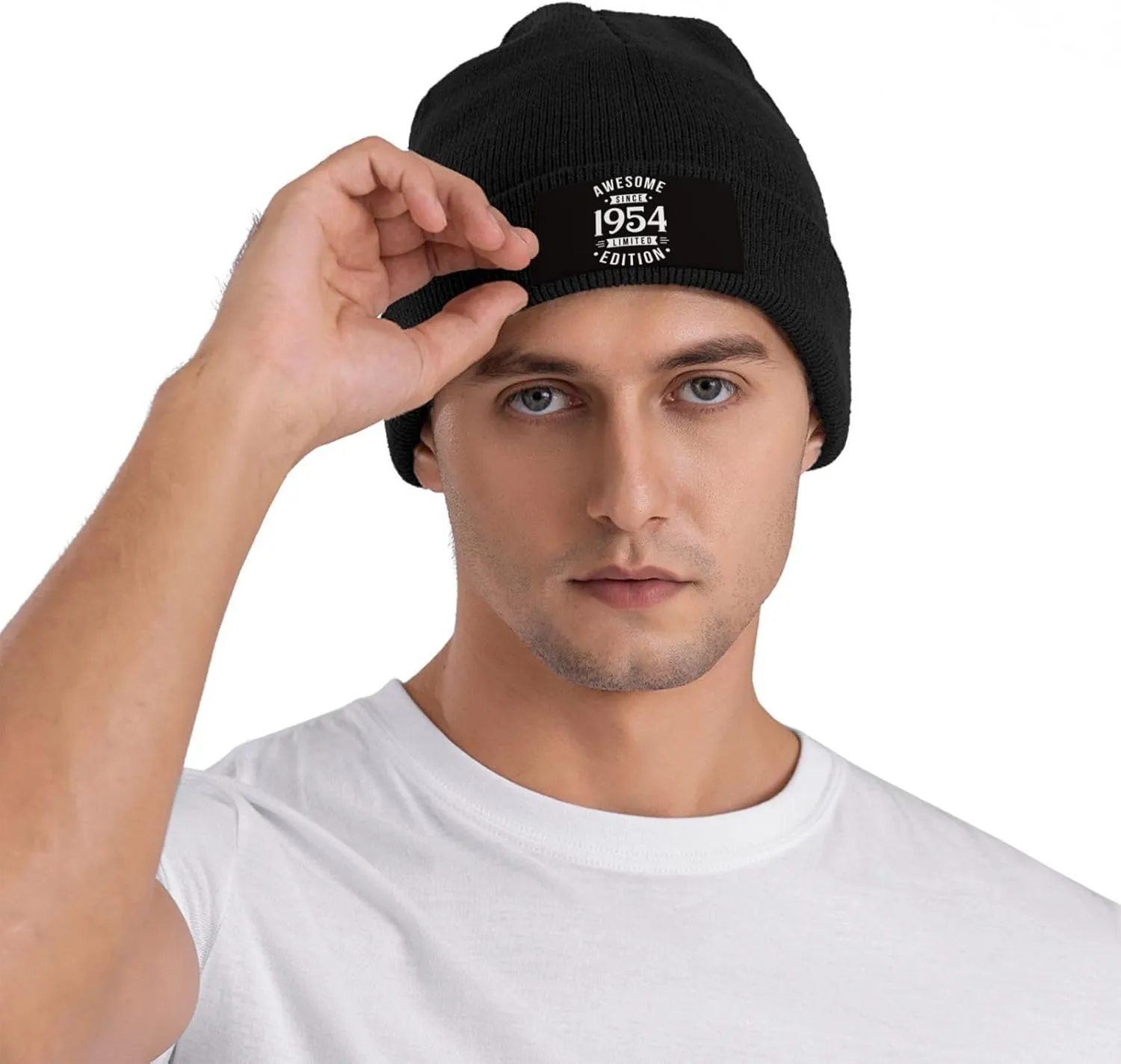 Women Winter Hat 69th Birthday Gifts Knit Winter Running Caps Mens Knit Beanie Hat for Adults Novelty Vintage 1954 Beanie