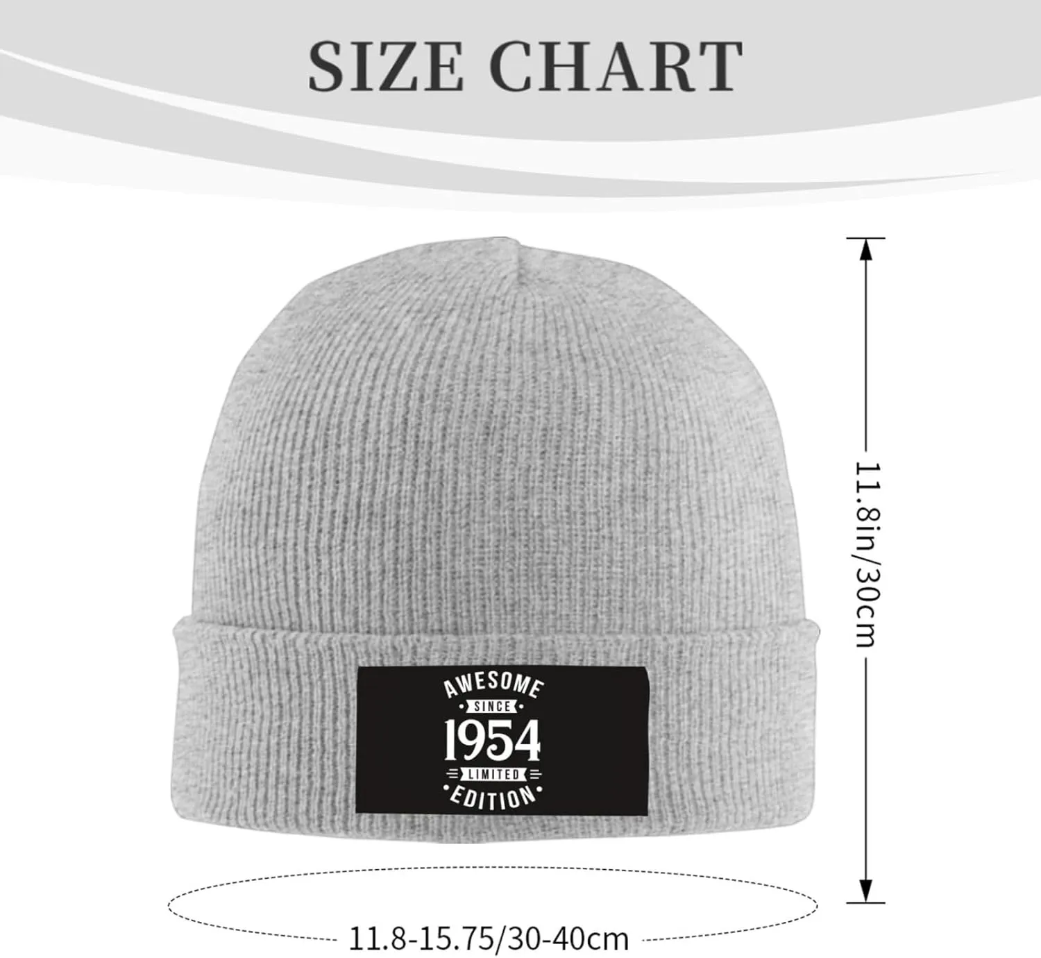 Women Winter Hat 69th Birthday Gifts Knit Winter Running Caps Mens Knit Beanie Hat for Adults Novelty Vintage 1954 Beanie
