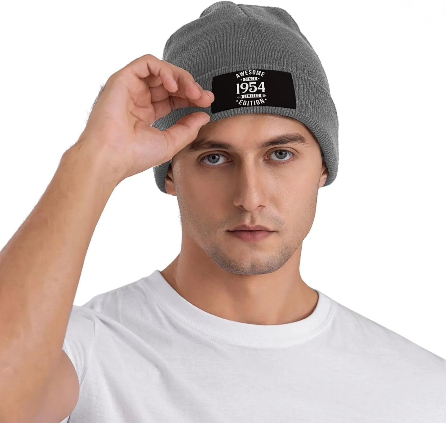 Women Winter Hat 69th Birthday Gifts Knit Winter Running Caps Mens Knit Beanie Hat for Adults Novelty Vintage 1954 Beanie