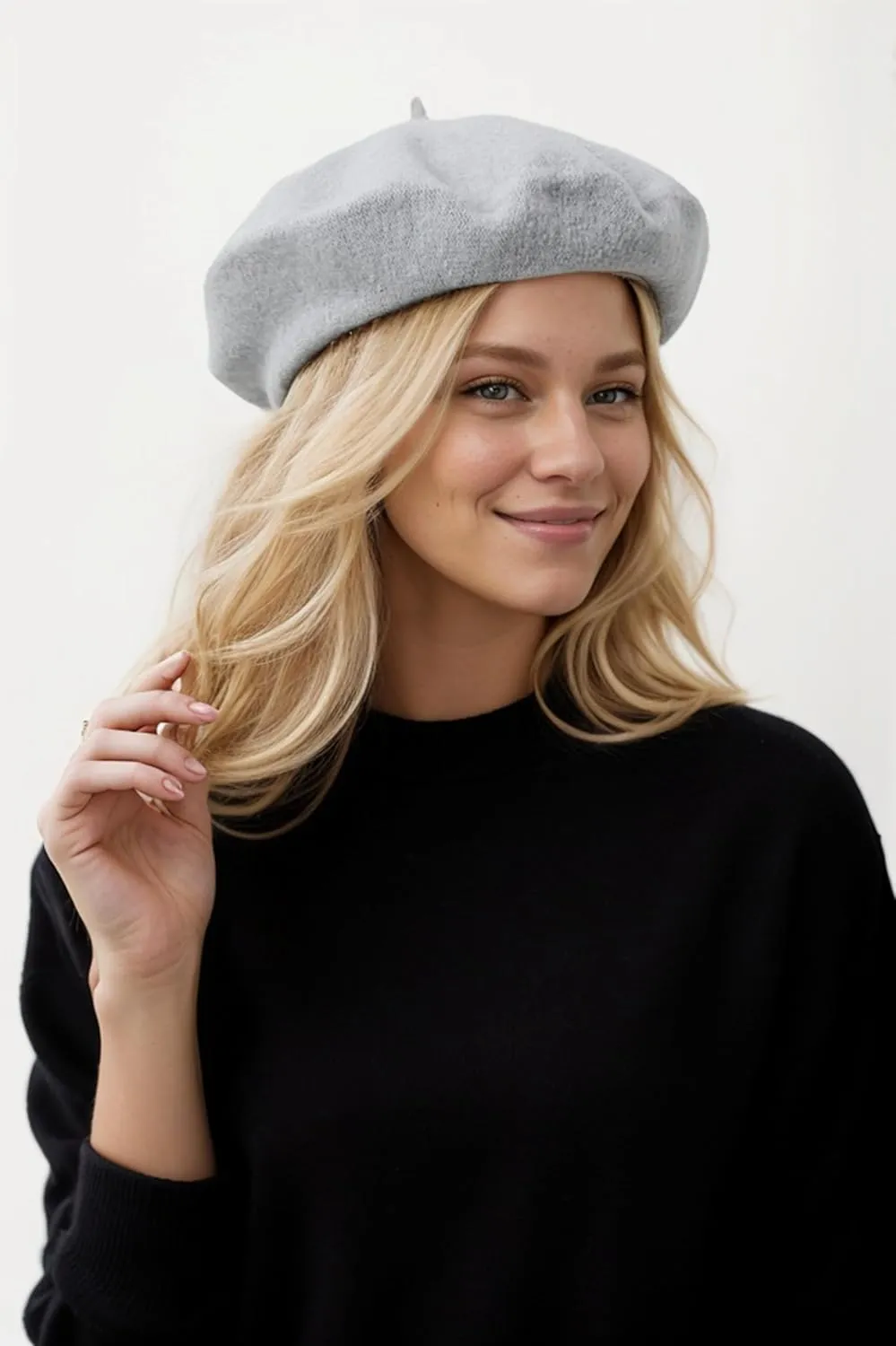 Women's Beret Hats - French Wool Blend Winter Cap, 70% Wool All-Season Soft Beret Hats for Women (Multi-Color)