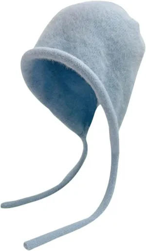 Women's Cute Crochet Beanie Ear Flap Winter Warm Knit Hat Plush Headband Ear Protection Lace Up Hat Cold Weather