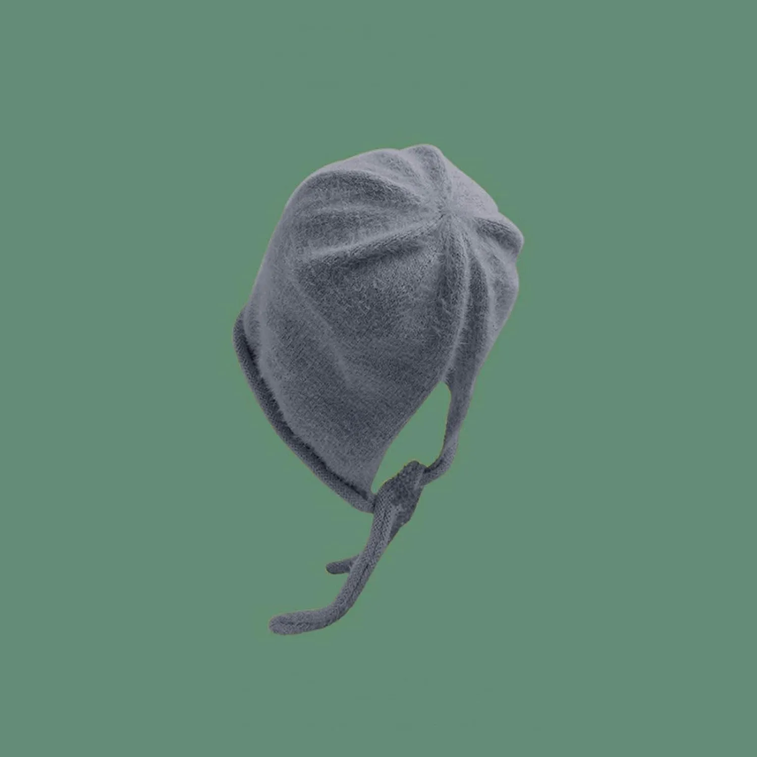Women's Cute Crochet Beanie Ear Flap Winter Warm Knit Hat Plush Headband Ear Protection Lace Up Hat Cold Weather