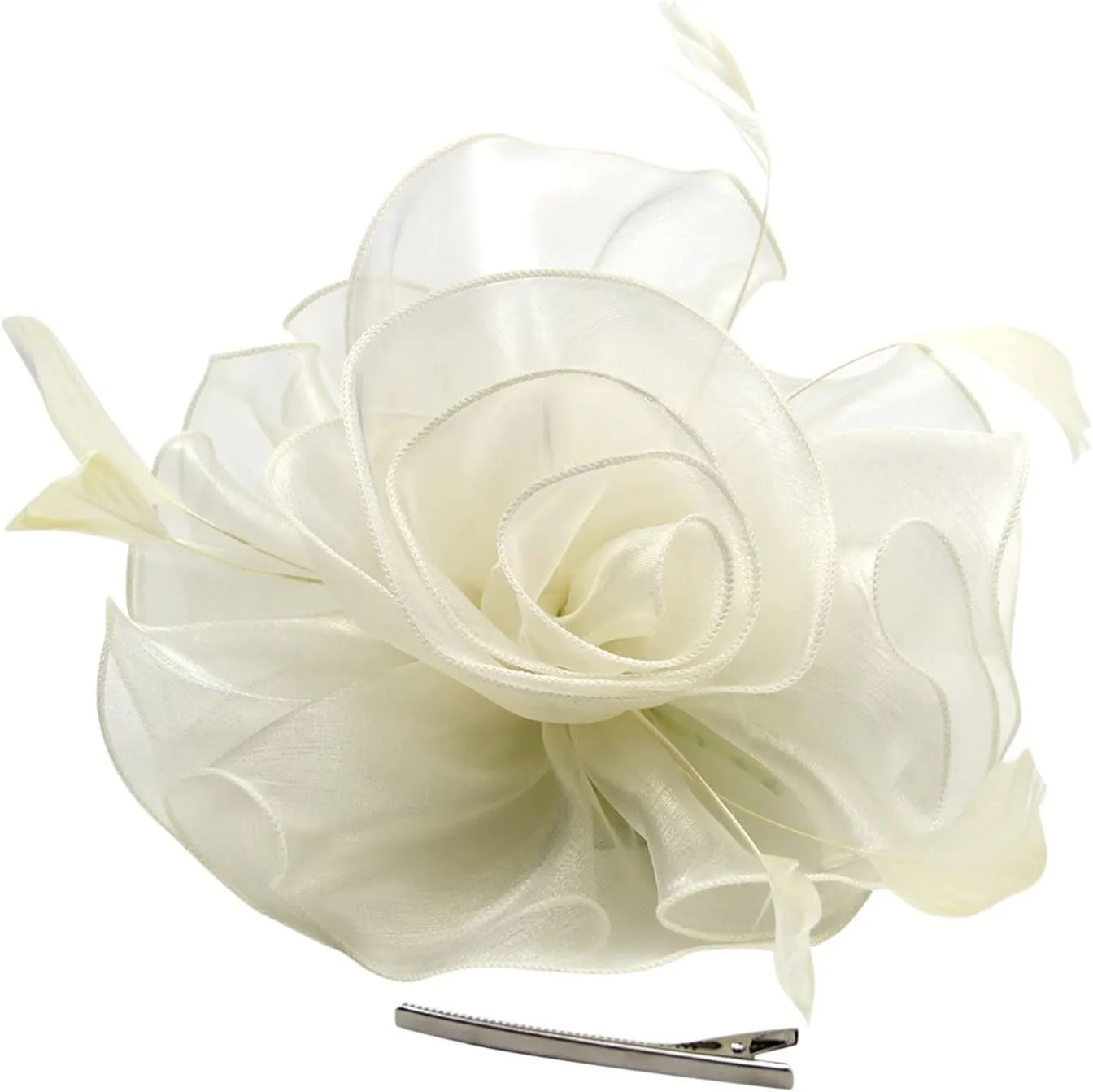 Women's Fascinators Feather Flower Hair Headband Clip Cocktail Wedding Headpiece Headband Hat