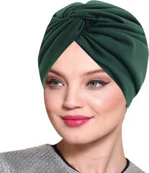 Womens Solid Color Imitation Silk Double Layer Sleeping Hat Twisted Hat Headband Hat Beauty Makeup Home (AG, One Size)