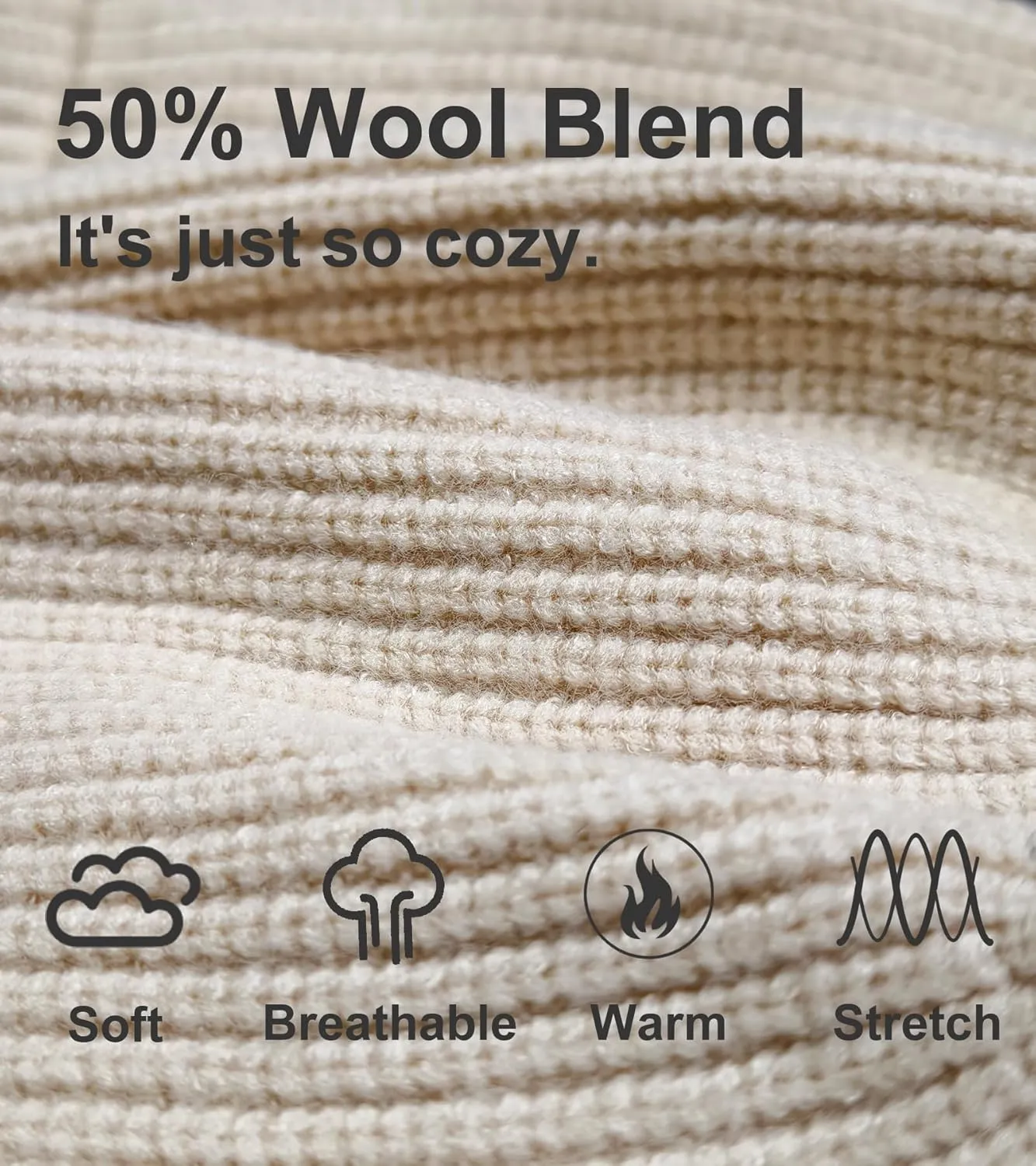 Wool Cuffed Beanie for Men Unisex Knit Watch Cap Thin Fisherman Beanies