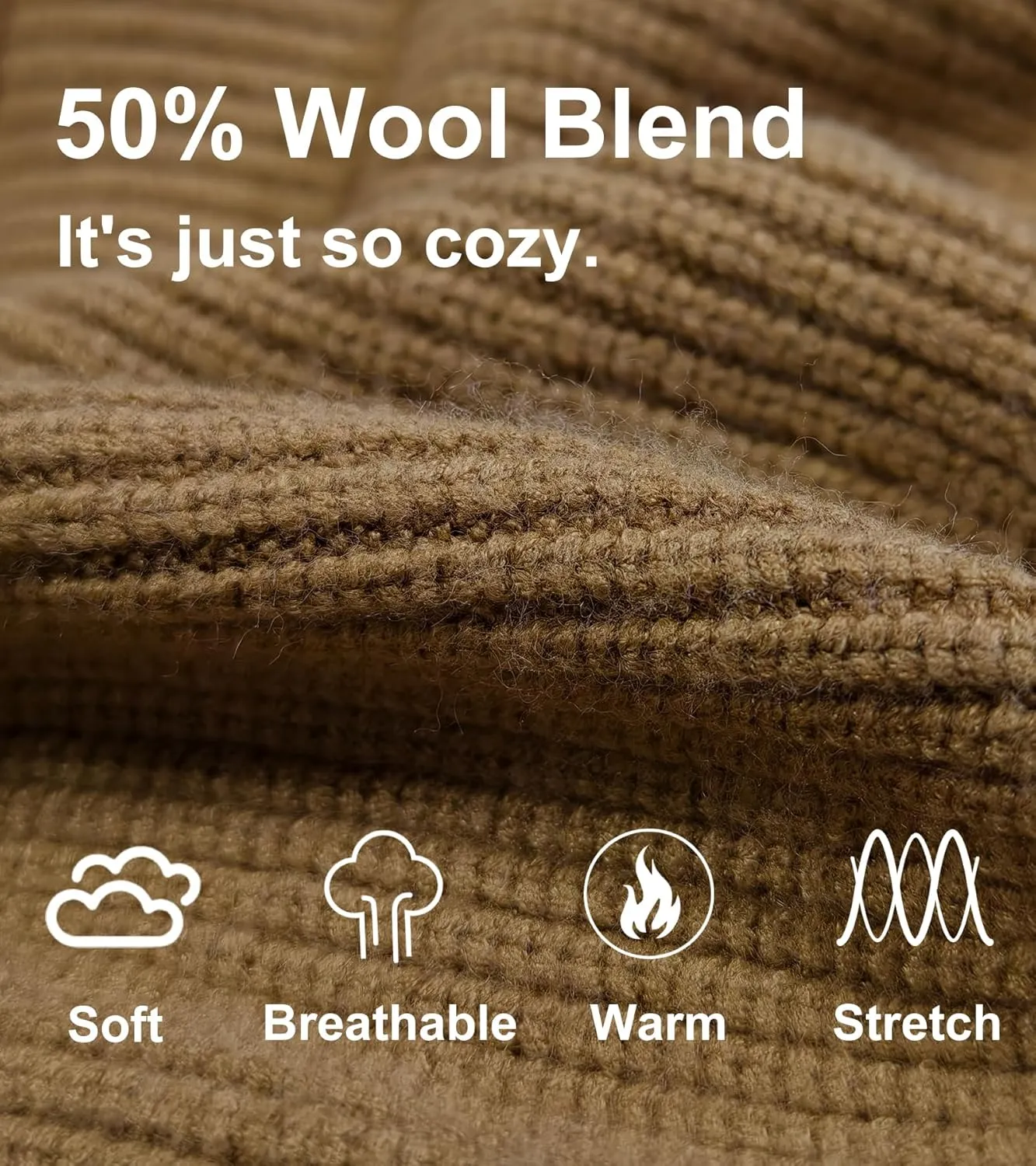 Wool Cuffed Beanie for Men Unisex Knit Watch Cap Thin Fisherman Beanies