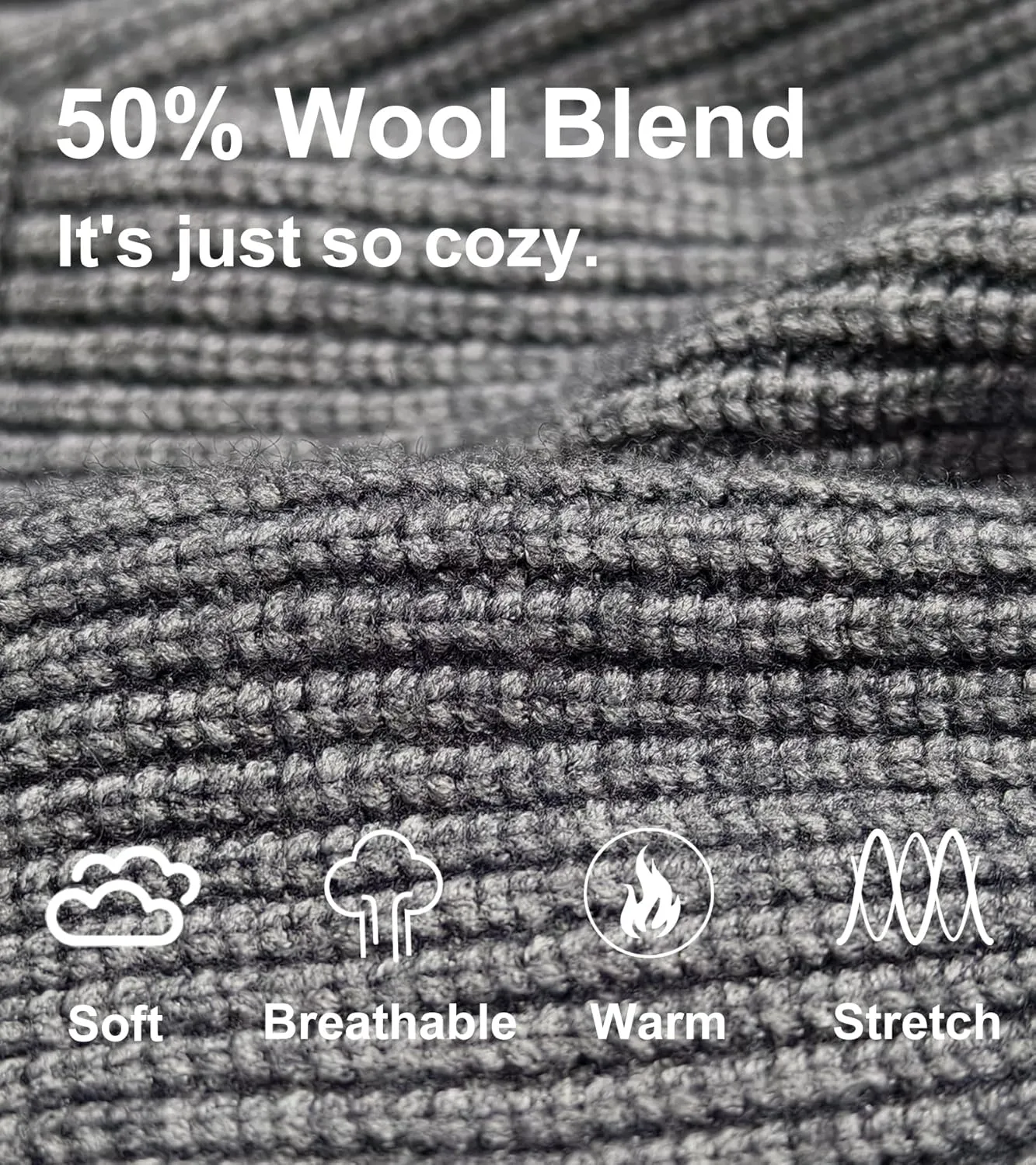 Wool Cuffed Beanie for Men Unisex Knit Watch Cap Thin Fisherman Beanies