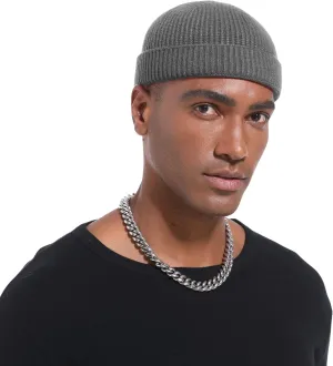 Wool Cuffed Beanie for Men Unisex Knit Watch Cap Thin Fisherman Beanies