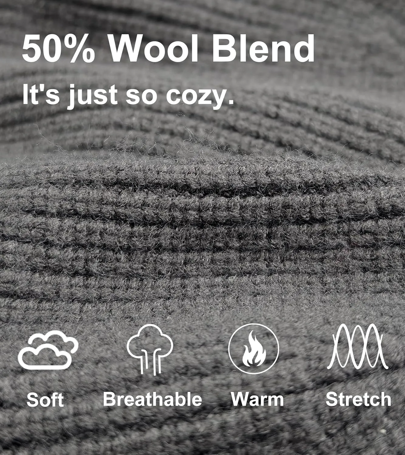 Wool Cuffed Beanie for Men Unisex Knit Watch Cap Thin Fisherman Beanies