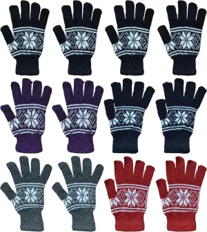 Yacht & Smith 12 Pack of Winter Beanies & Gloves For Men & Women, Warm Thermal Cold Resistant Bulk Packs