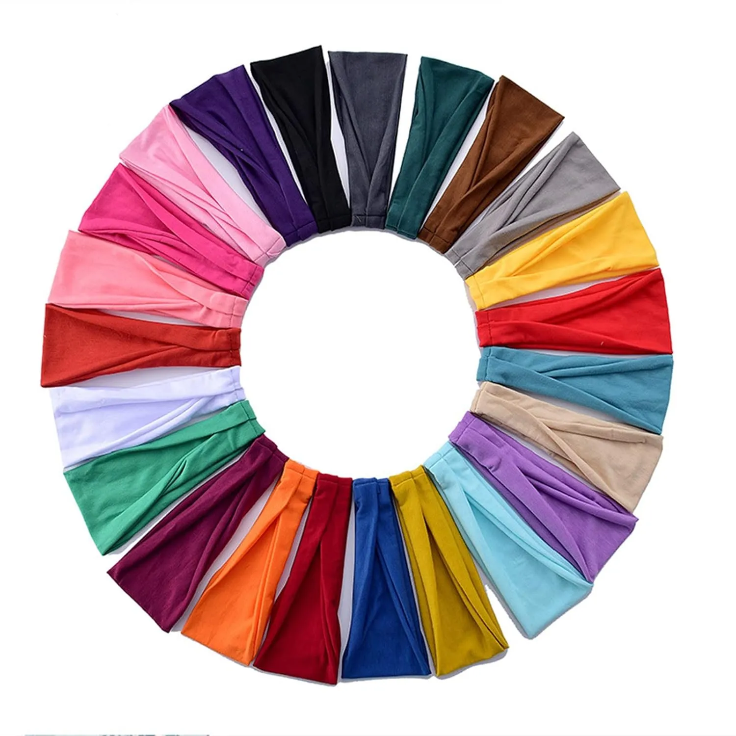 YOLAI Black Stretchy Headbands for Women Cotton Headband Non-Slip Elastic Head Wrap Holder Hair Accessories (Grey, One Size)