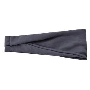 YOLAI Black Stretchy Headbands for Women Cotton Headband Non-Slip Elastic Head Wrap Holder Hair Accessories (Grey, One Size)