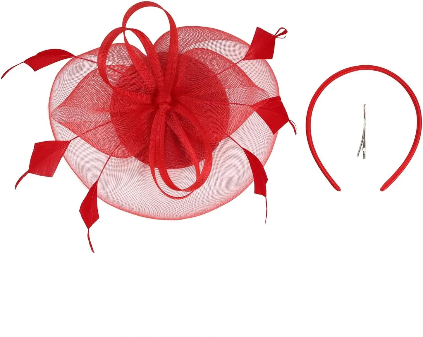 YOLAI Fascinator Hats for Women Tea Party/Fascinator Hat * Pillbox Hat Feather Fascinator