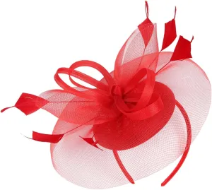 YOLAI Fascinator Hats for Women Tea Party/Fascinator Hat * Pillbox Hat Feather Fascinator