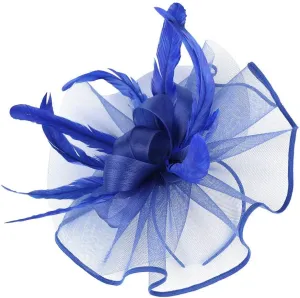 YOLAI Fascinators Hat Flower Cocktail Lace Mesh Feathers Headband Clip for Women Tea Party Wedding Vintage Derby Hats