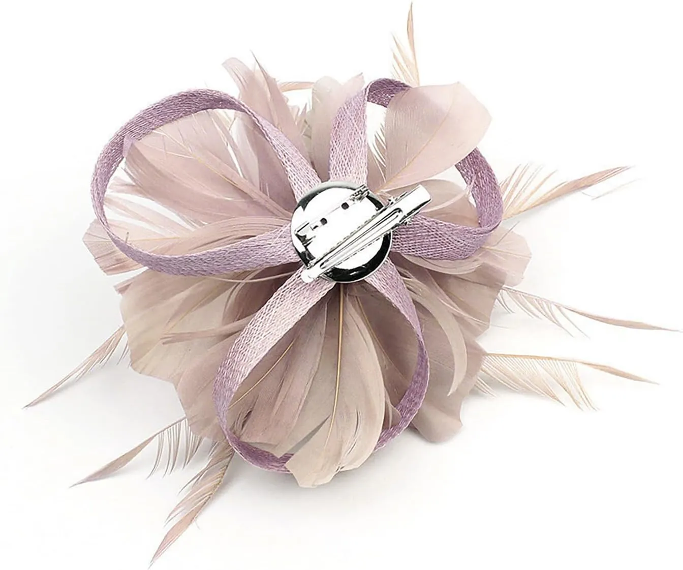 YOLAI Flower Hair Clip Vintage Fascinators Hats 50S Flower Feather Dress Hat Tea Party Cocktail Headwear