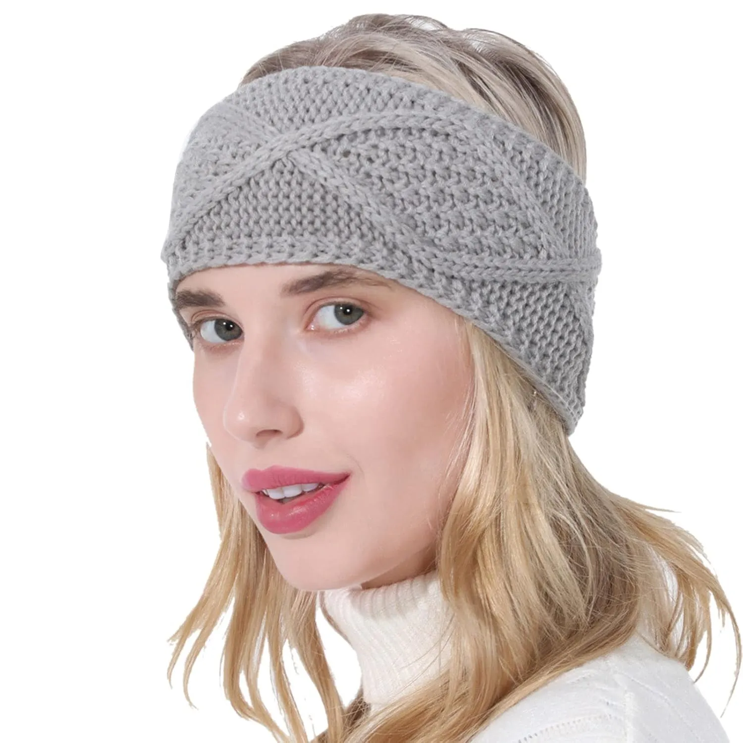 YOLAI Headbands for Women Fashion Wide Hairband Sports Yoga Workout Head Bands for Makeup Washing Face (GY1, One Size)