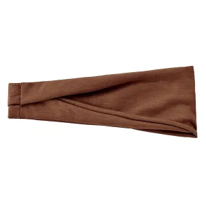 YOLAI Headbands for Women Knotted Women Head Bands Stretchy Hair Bands Non Slip for Girls Yoga Workout Solid Color (Coffee, One Size)