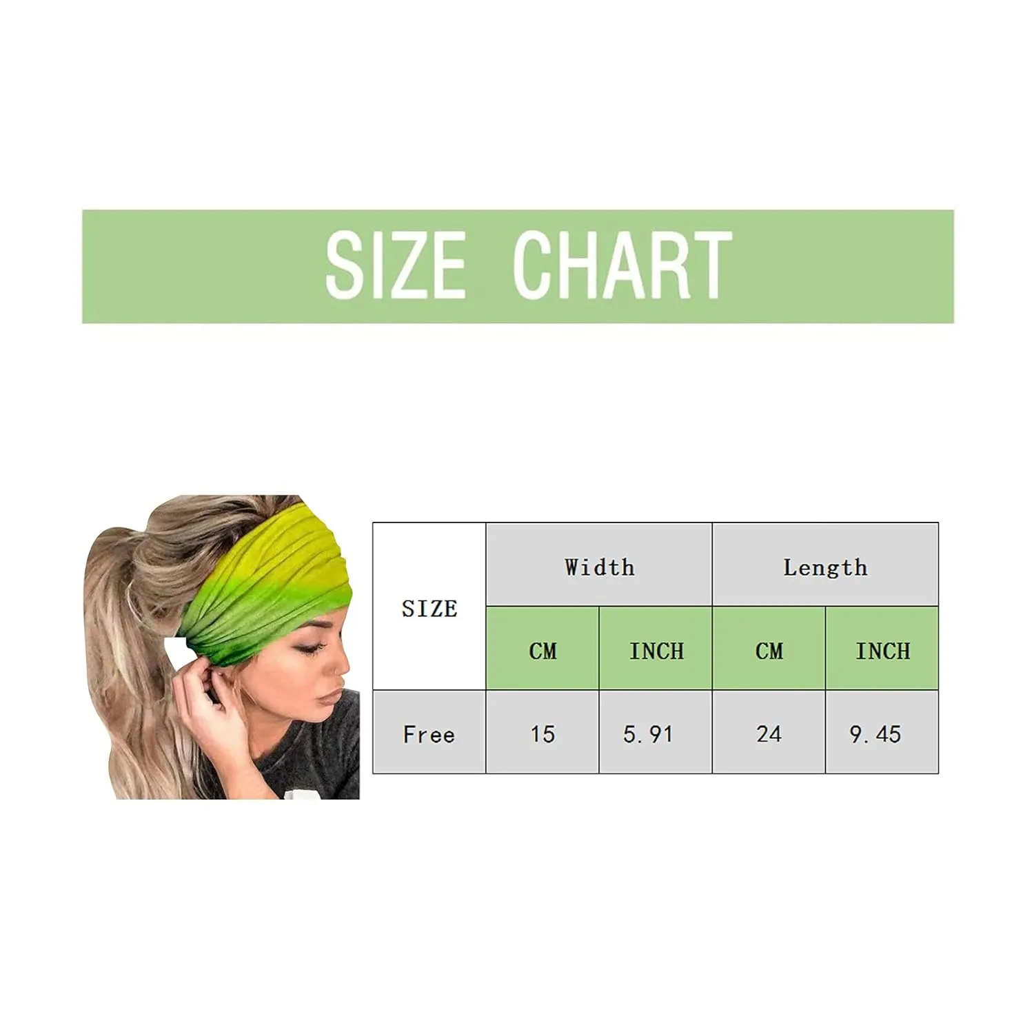 YOLAI Women African Headbands Boho Head Wraps Elastic Fabric Hair Bands Fashion Hair Accessories for Women Girls (Black, One Size)