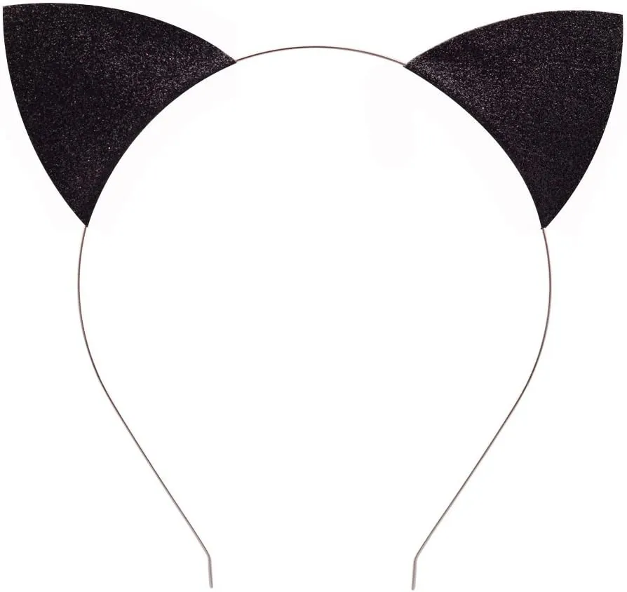 Ztl Cat Ears Headband Bell Choker Lace Fingerless Gloves Set for Cosplay Costume