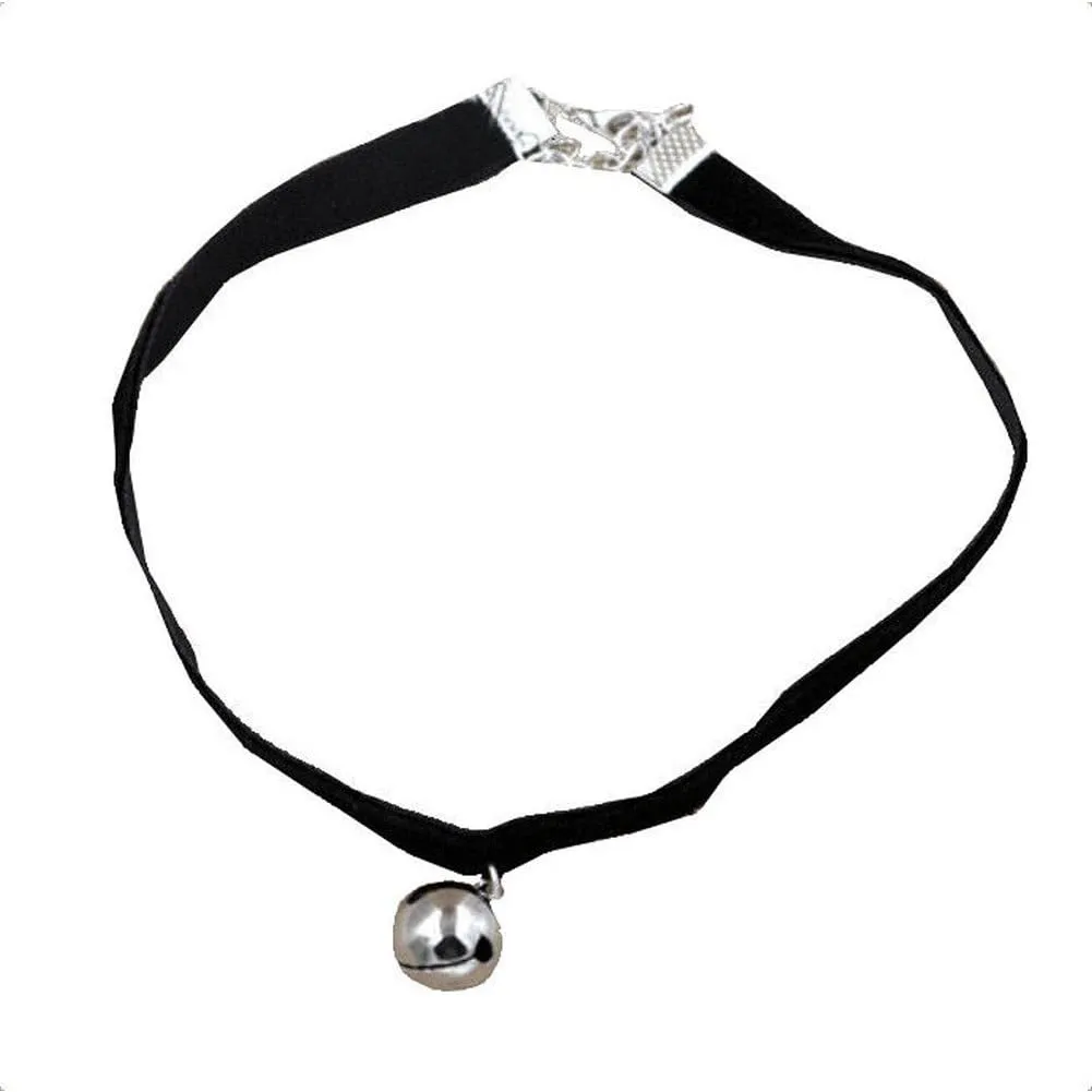 Ztl Cat Ears Headband Bell Choker Lace Fingerless Gloves Set for Cosplay Costume